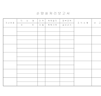 손망실처리보고서 손망실처리보고서